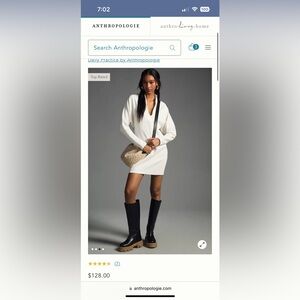 White dress from Anthropologie/ daily practice